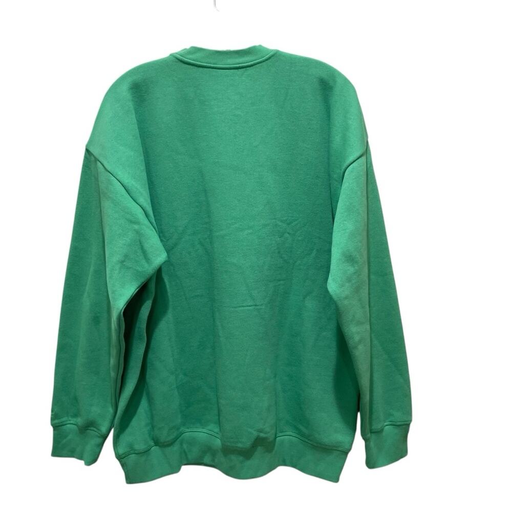 Victoria’s Secret Pink Coney Island Fleece Crewneck Sweatshirt Green Size Medium - Picture 8 of 11
